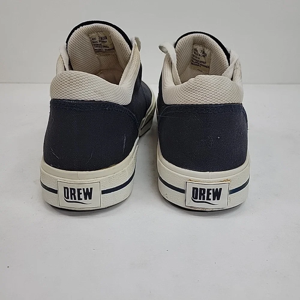 Drew Men's Chunky Canvas Skate Shoes Size 7M  Navy Walking Lace‎ Up Comfort